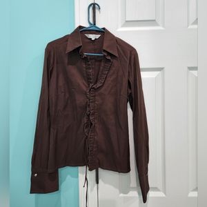 Trina Turk Los Angeles Brown Top Size Large